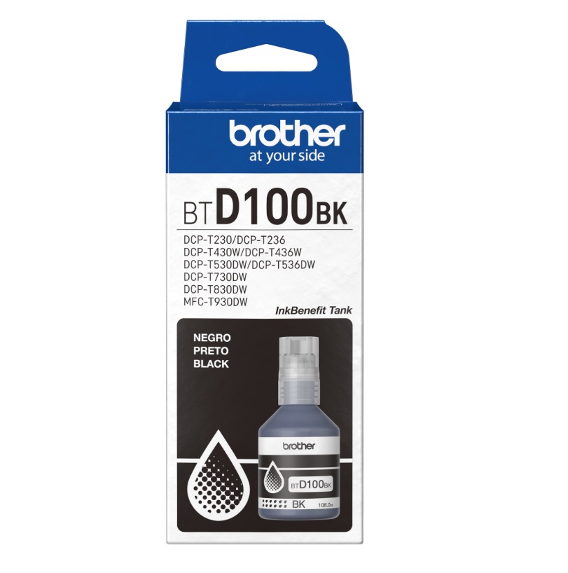 Mực in phun màu đen Brother BTD100BK Black Ink bottle (BTD100BK)