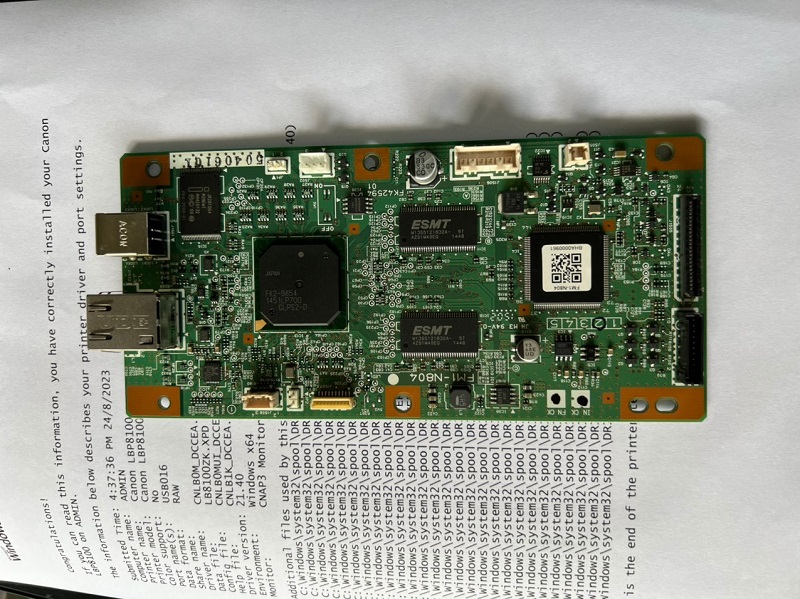 Formater máy in Canon LBP 8100n FM1-N804)