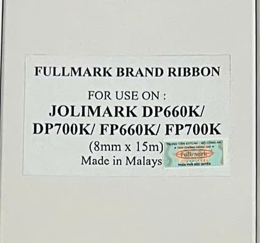 Ribbon mực Fullmark cho máy in Jolimark DP660K, DP700K, FP660K, FP700K – 8mm x 15m