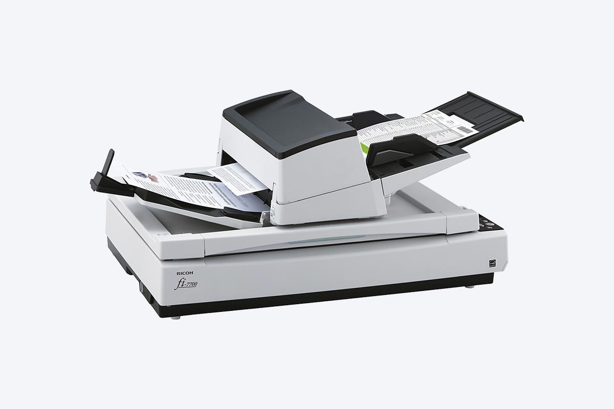Máy scan Ricoh fi-7700 A3 – 100 trang/phút, scan 2 mặt, ADF 300 tờ, Flatbed