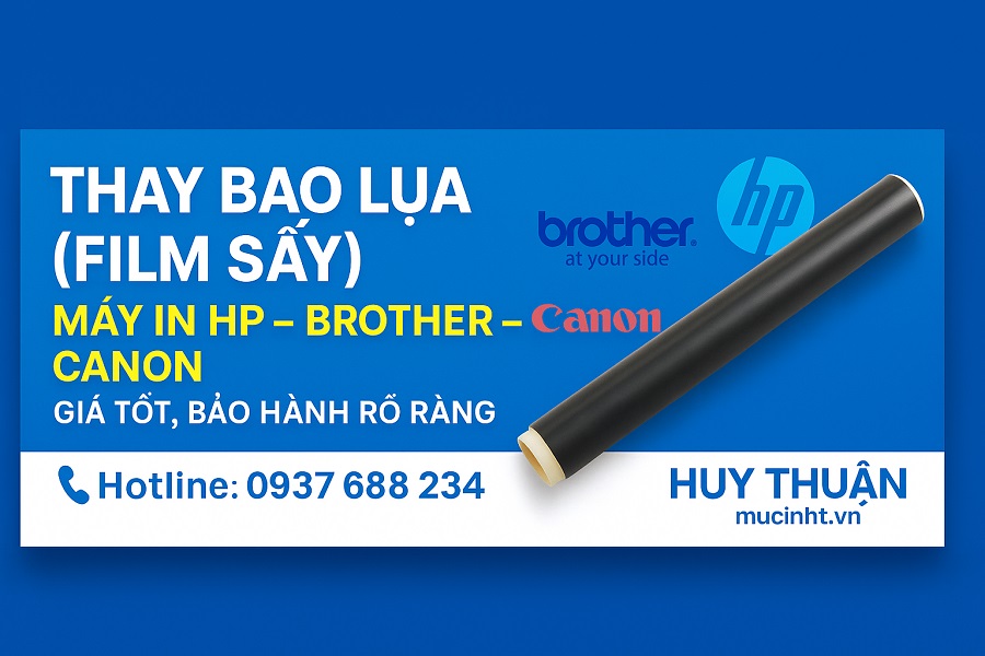 Dịch Vụ Thay Bao Lụa (Film Sấy) Máy In HP – Brother – Canon Uy Tín Tại Cty Huy Thuận